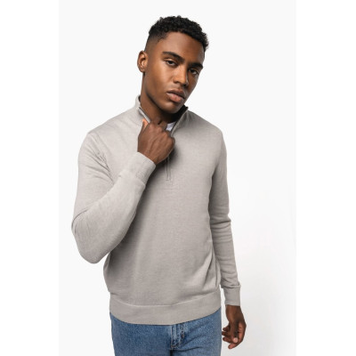 Men's zip neck jumper